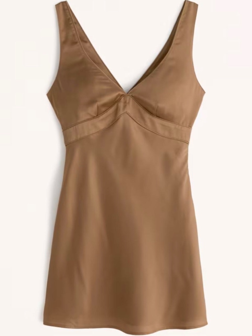 Abercrombie & Fitch brown satin mini dress